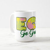 Retro-Öko-Design Go Green Kaffeetasse (Vorderseite Links)