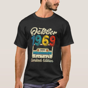 Retro Oktober 1969 Kassette Tape 52. Geburtstag De T-Shirt