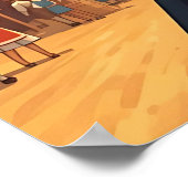 Retro Oktoberfest Kunst - Biere & Feiern Poster (Ecke)