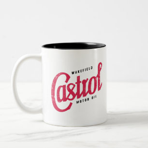 Retro-Öl-Schild Zweifarbige Tasse