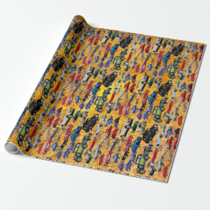 Retro Old Auto Vintage Wrapping Paper Geschenkpapier