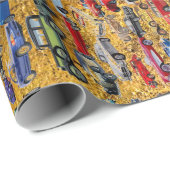 Retro Old Auto Vintage Wrapping Paper Geschenkpapier (Rolleneckpunkt)