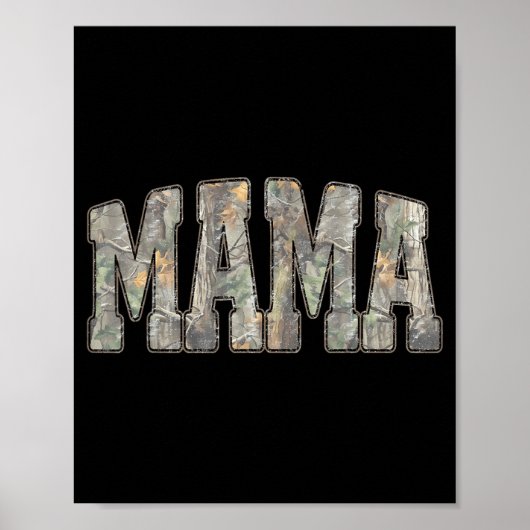 Retro Old Camo Mama Tarnmuster Mutter Muttertag Poster (Vorne)