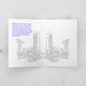 Retro Old English Church Card Feiertagskarte (Innenseite)