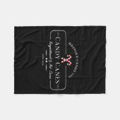 Retro Old Fashioned Kringle Candy Canes Co Merry C Fleecedecke (Vorderseite (Horizontal))