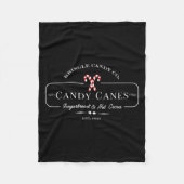 Retro Old Fashioned Kringle Candy Canes Co Merry C Fleecedecke (Vorderseite)