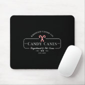 Retro Old Fashioned Kringle Candy Canes Co Merry C Mousepad (Mit Mouse)