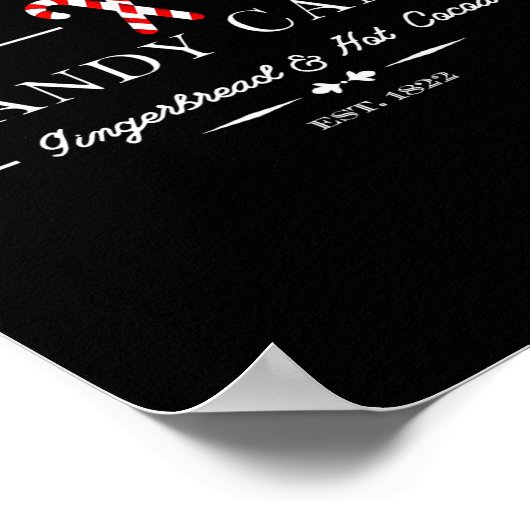 Retro Old Fashioned Kringle Candy Canes Co Merry C Poster (Ecke)