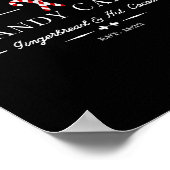 Retro Old Fashioned Kringle Candy Canes Co Merry C Poster (Ecke)