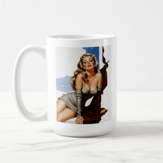 Retro Old Hollywood Schöne Blonde Frau Kaffeetasse