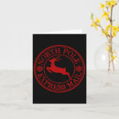 Retro Old modische North Pole Express Mail Reinde Karte (Gelbe Blume)