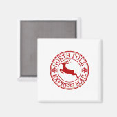 Retro Old modische North Pole Express Mail Reinde Magnet (Vorderseite/Rückseite)