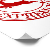 Retro Old modische North Pole Express Mail Reinde Poster (Ecke)