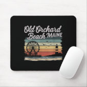 Retro Old Orchard Beach Maine Grafikdesign Mousepad (Mit Mouse)