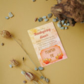 Retro Old Pumpkin Pie Rustikaler Erntedank Abendes Einladung