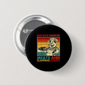 Retro Old Row raucht Fleisch und klatscht Wangen F Button (Vorne & Hinten)