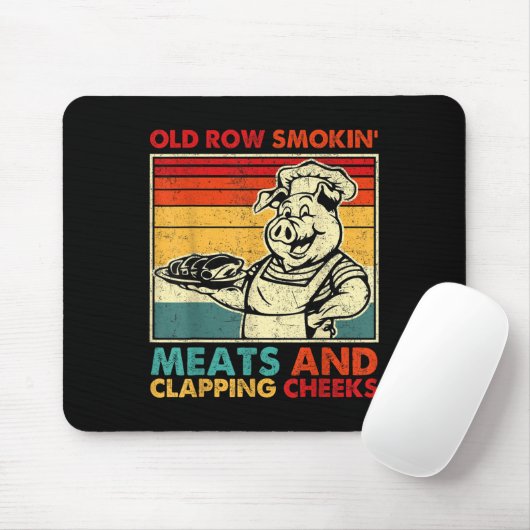 Retro Old Row Smoking Meats And Clapping Cheeks Fu Mousepad (Mit Mouse)