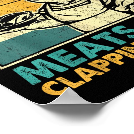 Retro Old Row Smoking Meats And Clapping Cheeks Fu Poster (Ecke)