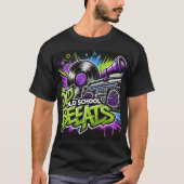 Retro Old School beats Graphic T - Shirt - Vinyl (Vorderseite)