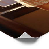 Retro Old School Button-up Girl Poster (Ecke)