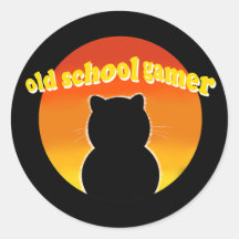 Retro Old School Gamer Cat - Vintage 80s style