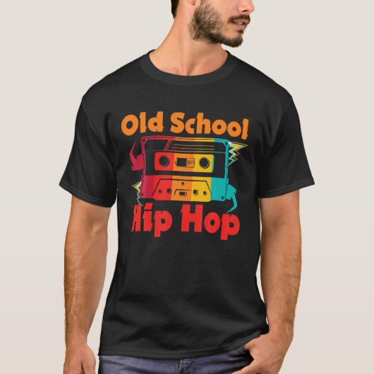 Retro Old School Graffiti Cassette Hip Hop 80er 90 T-Shirt (Vorderseite)