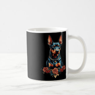 Retro Old School Style Dog Art Vintag Doberman Ta Kaffeetasse