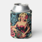 Retro Old School Tattoo Button Up Dosenkühler (Kanne Vorderseite)