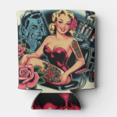 Retro Old School Tattoo Button Up Dosenkühler (Rückseite)