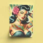 Retro Old School Tattoo Pinup Seidenpapier