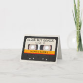 Retro Oldie but Goodie Cassette Tape Wedding Dankeskarte (Vorderseite)