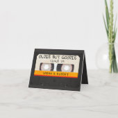 Retro Oldie but Goodie Cassette Tape Wedding Dankeskarte (Vorderseite)