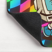 Retro-OldTech-Psychedelic-Mauspad Mousepad (Ecke)