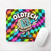 Retro-OldTech-Psychedelic-Mauspad Mousepad (Mit Mouse)
