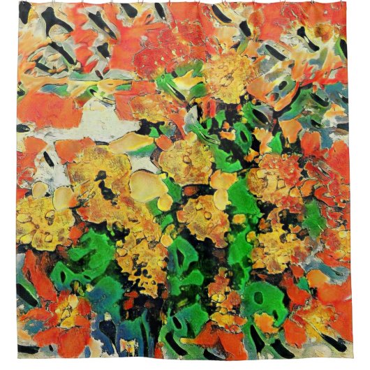 Retro-Ölgemälde: Van Gogh Monet Duschvorhang (Vorderseite)