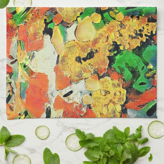 Retro-Ölgemälde: Van Gogh Monet Geschirrtuch (Gefaltet)