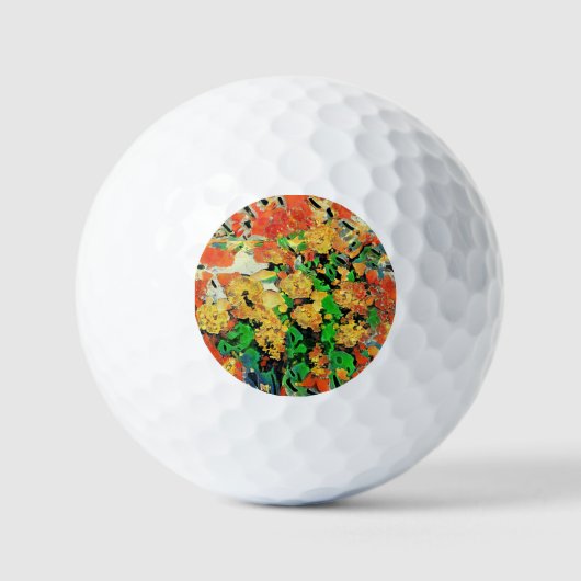 Retro-Ölgemälde: Van Gogh Monet Golfball (Vorderseite)