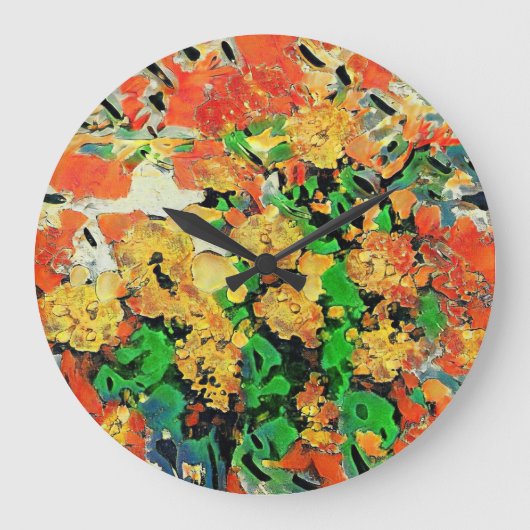 Retro-Ölgemälde: Van Gogh Monet Große Wanduhr (Vorderseite)