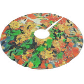 Retro-Ölgemälde: Van Gogh Monet Polyester Weihnachtsbaumdecke (Schrägansicht)