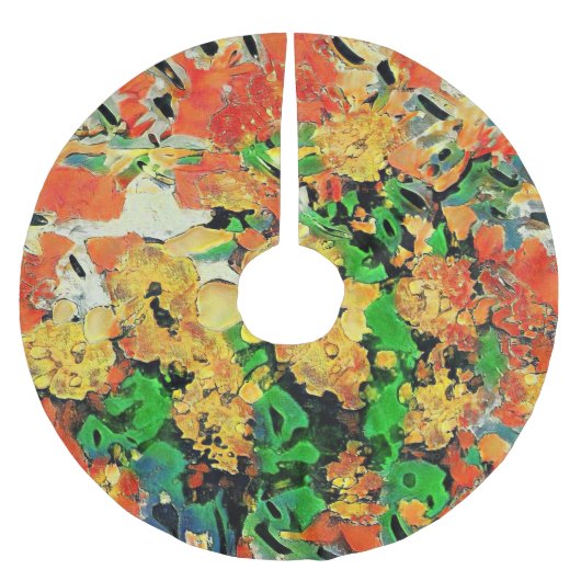 Retro-Ölgemälde: Van Gogh Monet Polyester Weihnachtsbaumdecke (Vorderseite)