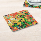 Retro-Ölgemälde: Van Gogh Monet Rechteckiger Pappuntersetzer (angewinkelt)