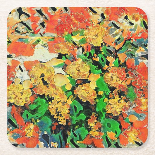 Retro-Ölgemälde: Van Gogh Monet Rechteckiger Pappuntersetzer (Vorderseite)