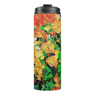Retro-Ölgemälde: Van Gogh Monet Thermosbecher