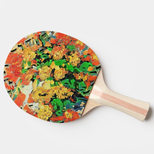 Retro-Ölgemälde: Van Gogh Monet Tischtennis Schläger (Seitenansicht)