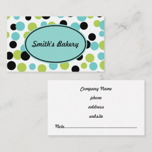 Retro Olive Dots Business Card Visitenkarte