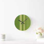 Retro Olive Green Wall Clock Runde Wanduhr (Zuhause)