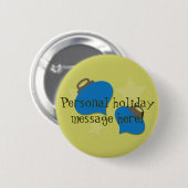 Retro Olive Ornament Weihnachten Button (Vorne & Hinten)