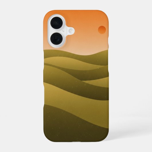Retro Olivenhügel iPhone 16 Hülle (Rückseite)
