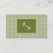 Retro Olivgrüner QR-Code Schachbrett-Hochzeit Begleitkarte (Rückseite)