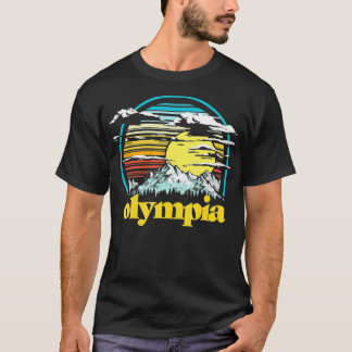 Retro Olympia Washington Vintag 80er Style Mountai T-Shirt